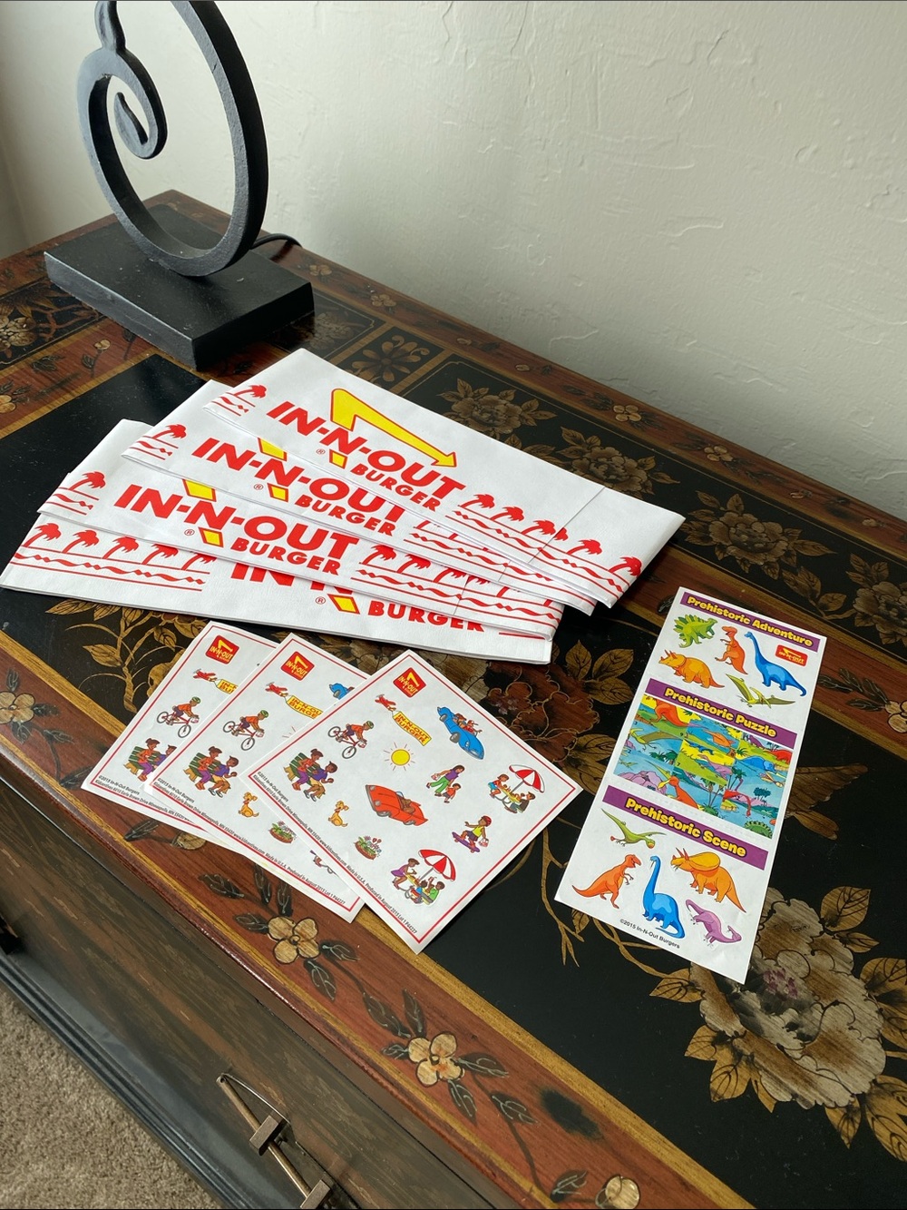IN-N-OUT kids’ hats from San Francisco. Plus stickers